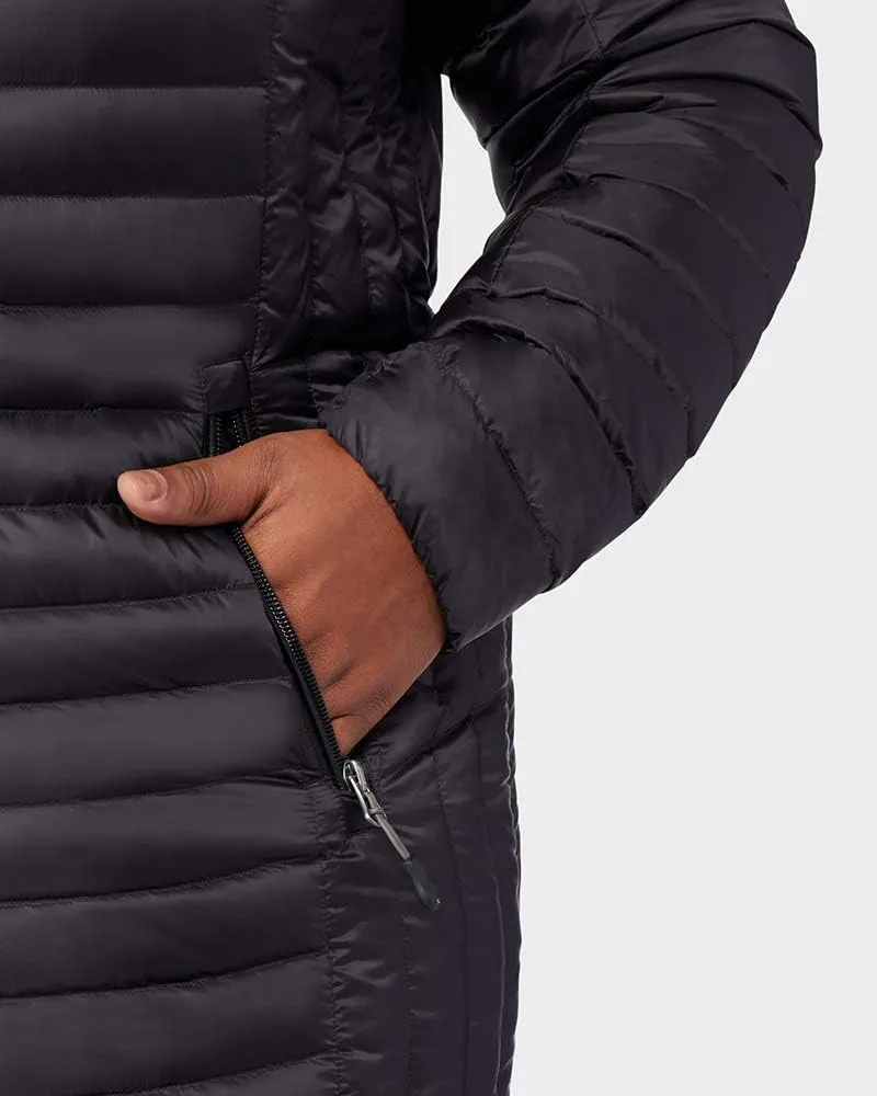 32 Degrees Women's 3/4 Ultra-Light Down Jacket| Slim Fit | Detachable Hood | Water Repellant