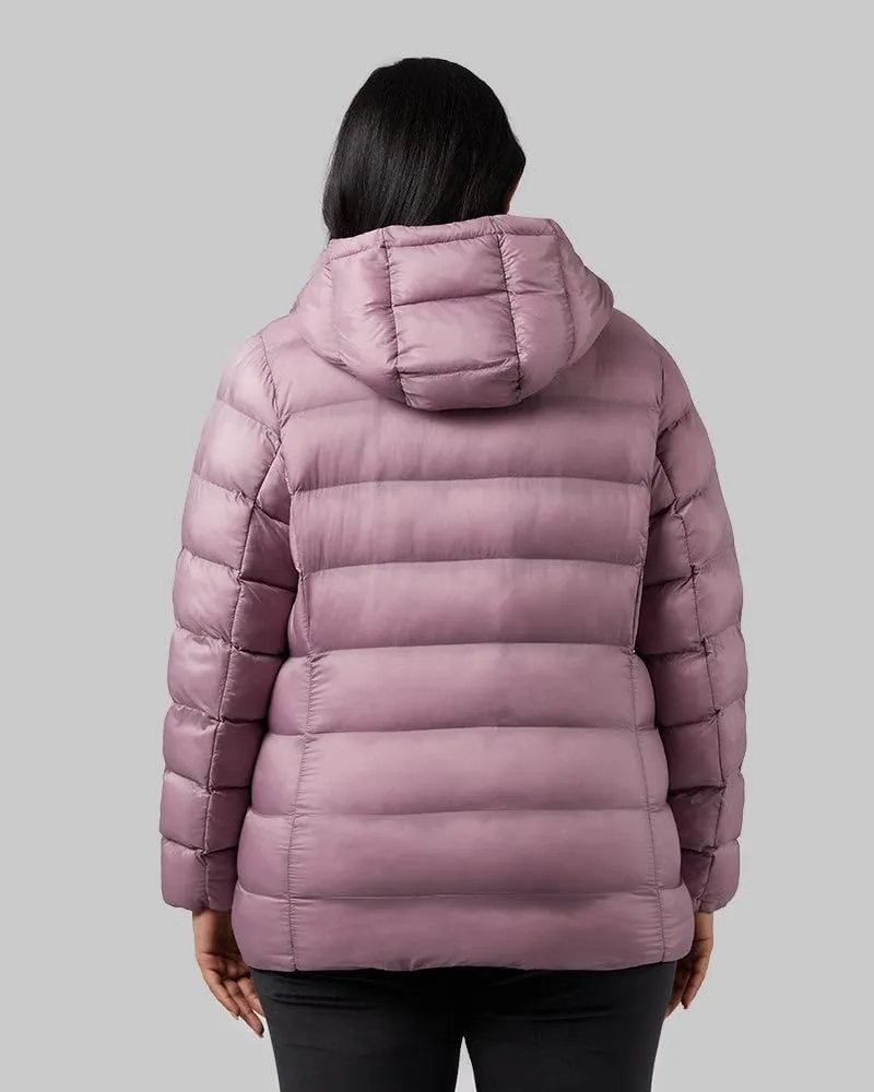32 Degrees Women's Lightweight Recycled Poly-Fill Packable Hooded Jacket | Zippered Pockets | Water Repellent