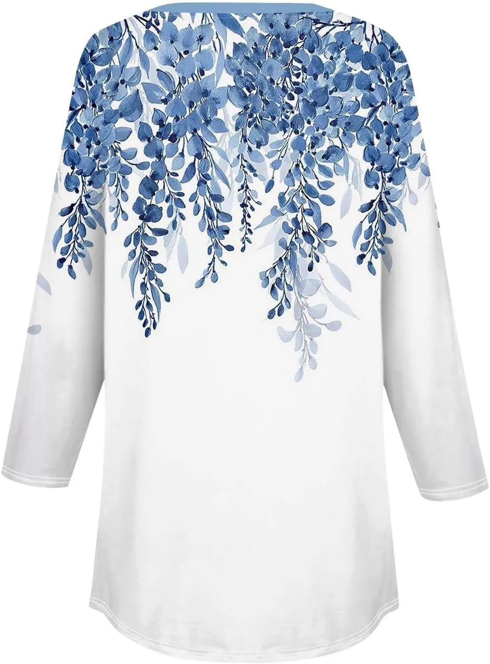 3/4 Length Sleeve Womens Tops 2025 Spring Summer Henley Neck Trendy Shirts Loose Fit Dressy Casual Blouses