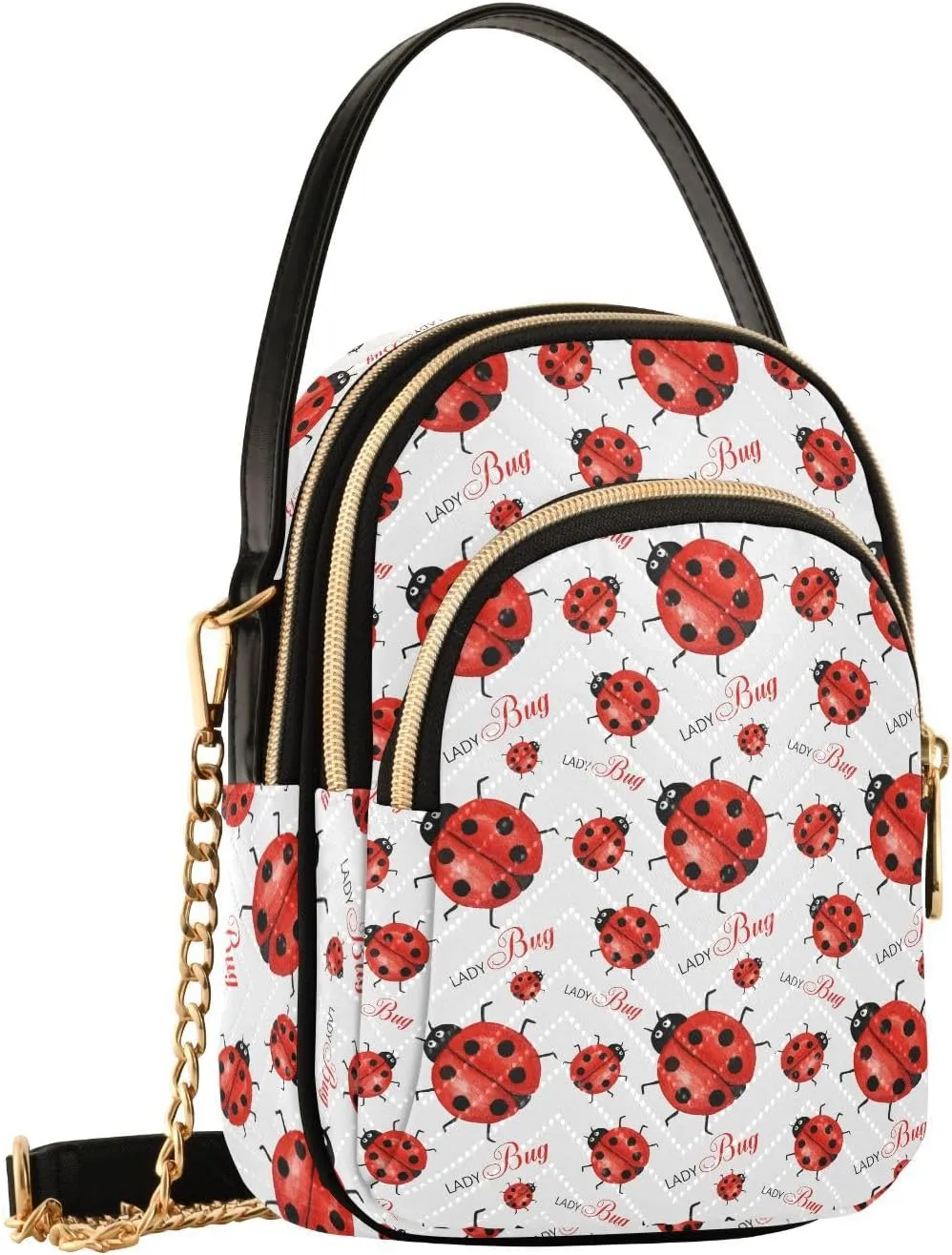ALAZA Chain Crossbody Bags for Women Quilted Shoulder Crossbody Handbags Travel Cross Body Cell Phone Purses Bags