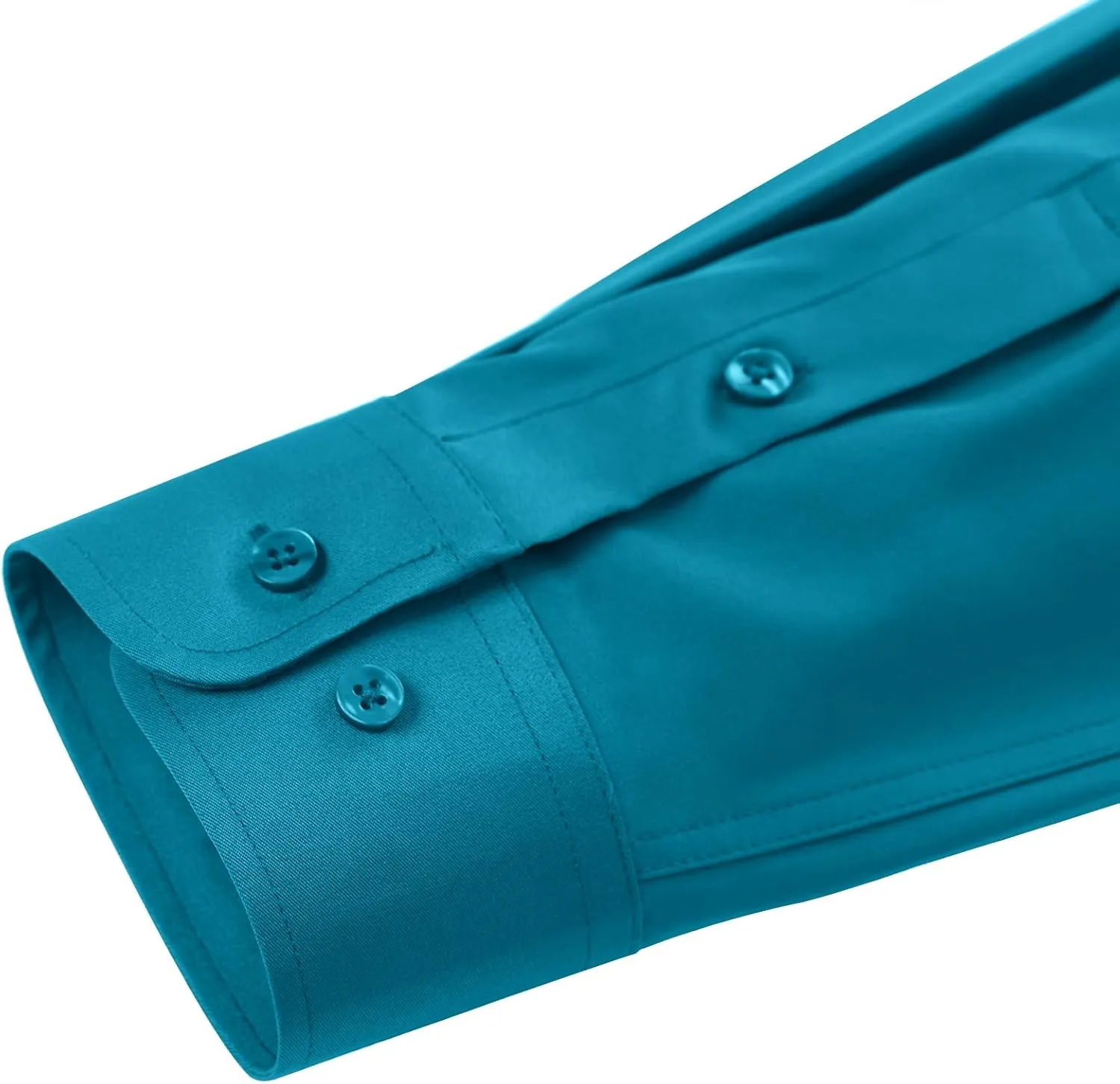 Alimens & Gentle Men's Dress Shirts Long Sleeve Wrinkle-Free Stretch Shirts Solid Formal Button Down Shirt with Pocket
