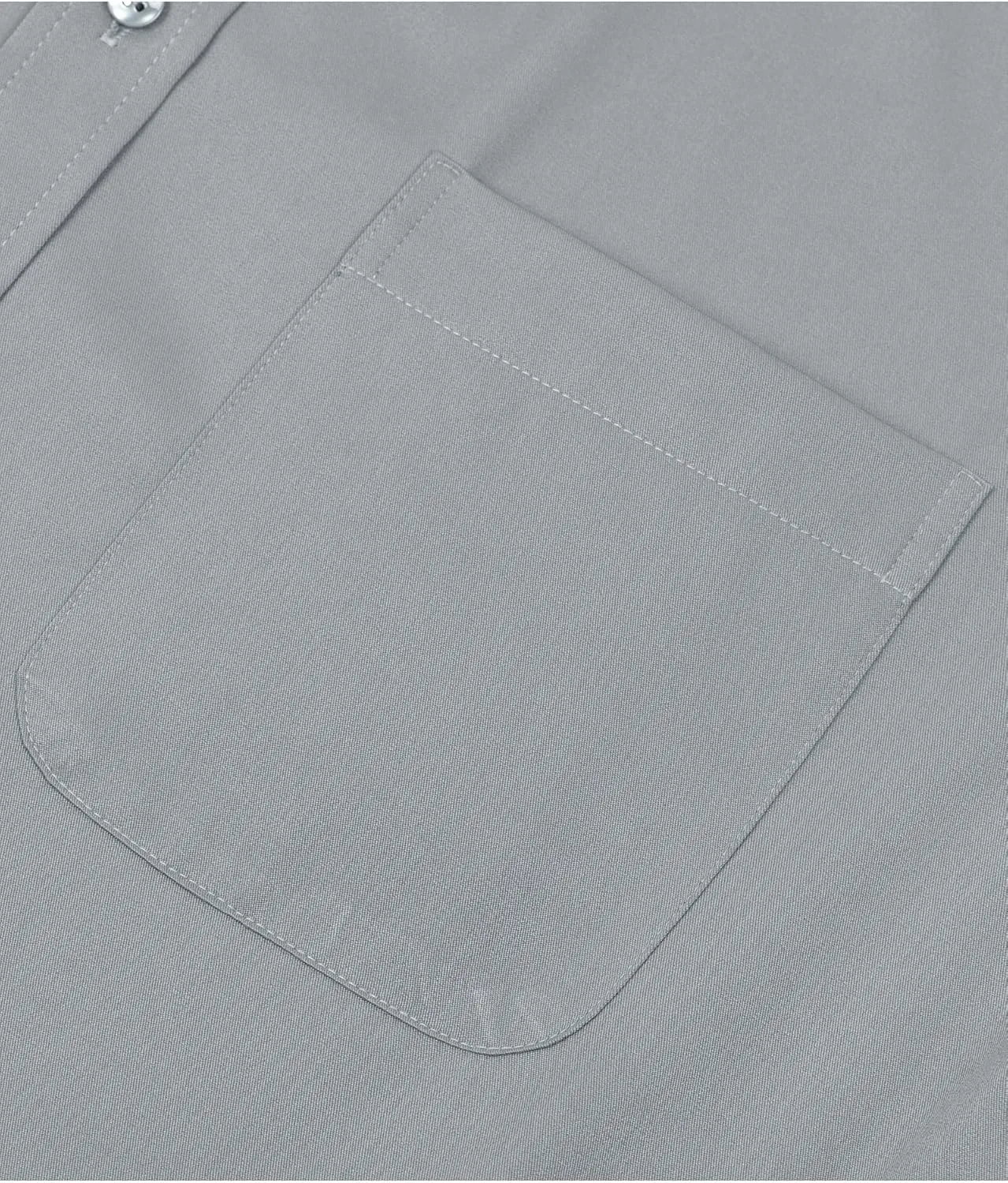 Alimens & Gentle Men's Dress Shirts Long Sleeve Wrinkle-Free Stretch Shirts Solid Formal Button Down Shirt with Pocket