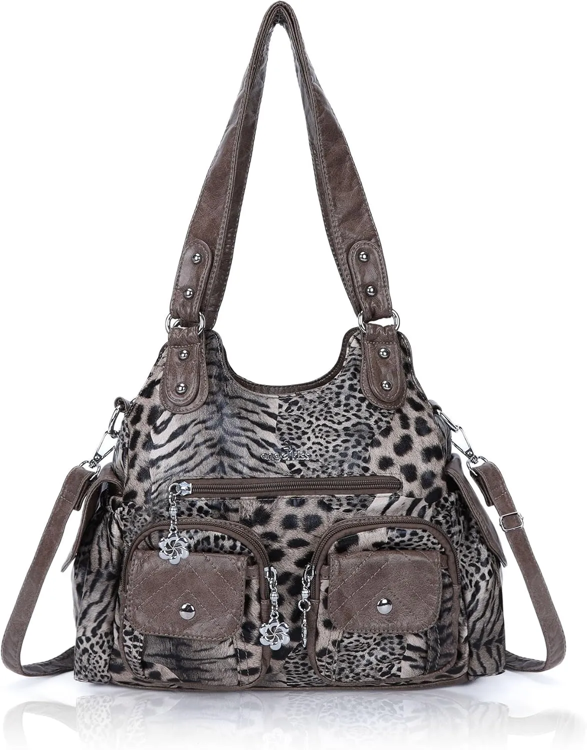 Angel Kiss Handbags for Women Large Hobo Bag Soft PU Leather Shoulder Bag for Women