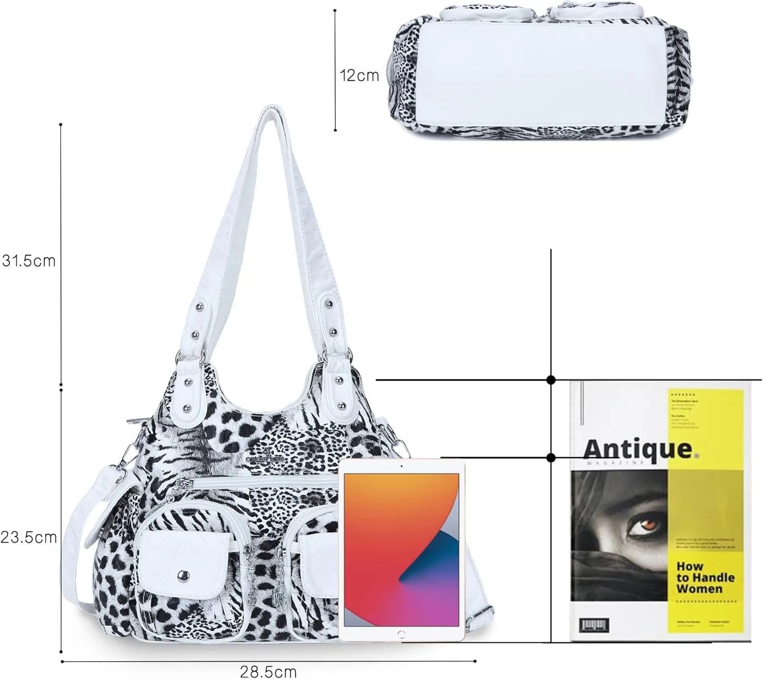 Angel Kiss Handbags for Women Large Hobo Bag Soft PU Leather Shoulder Bag for Women