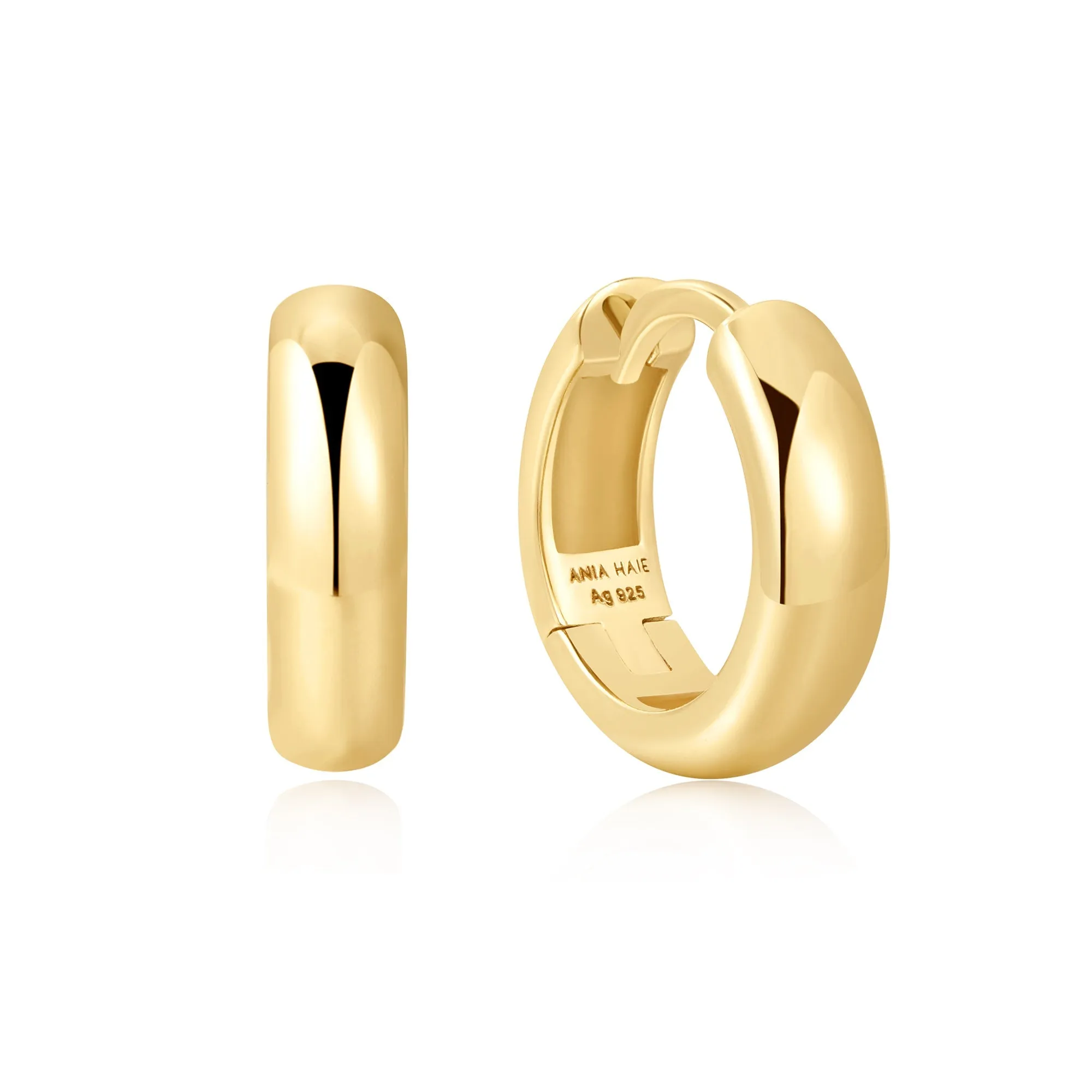 Ania Haie - Oorbellen Gold Dome Band Huggies