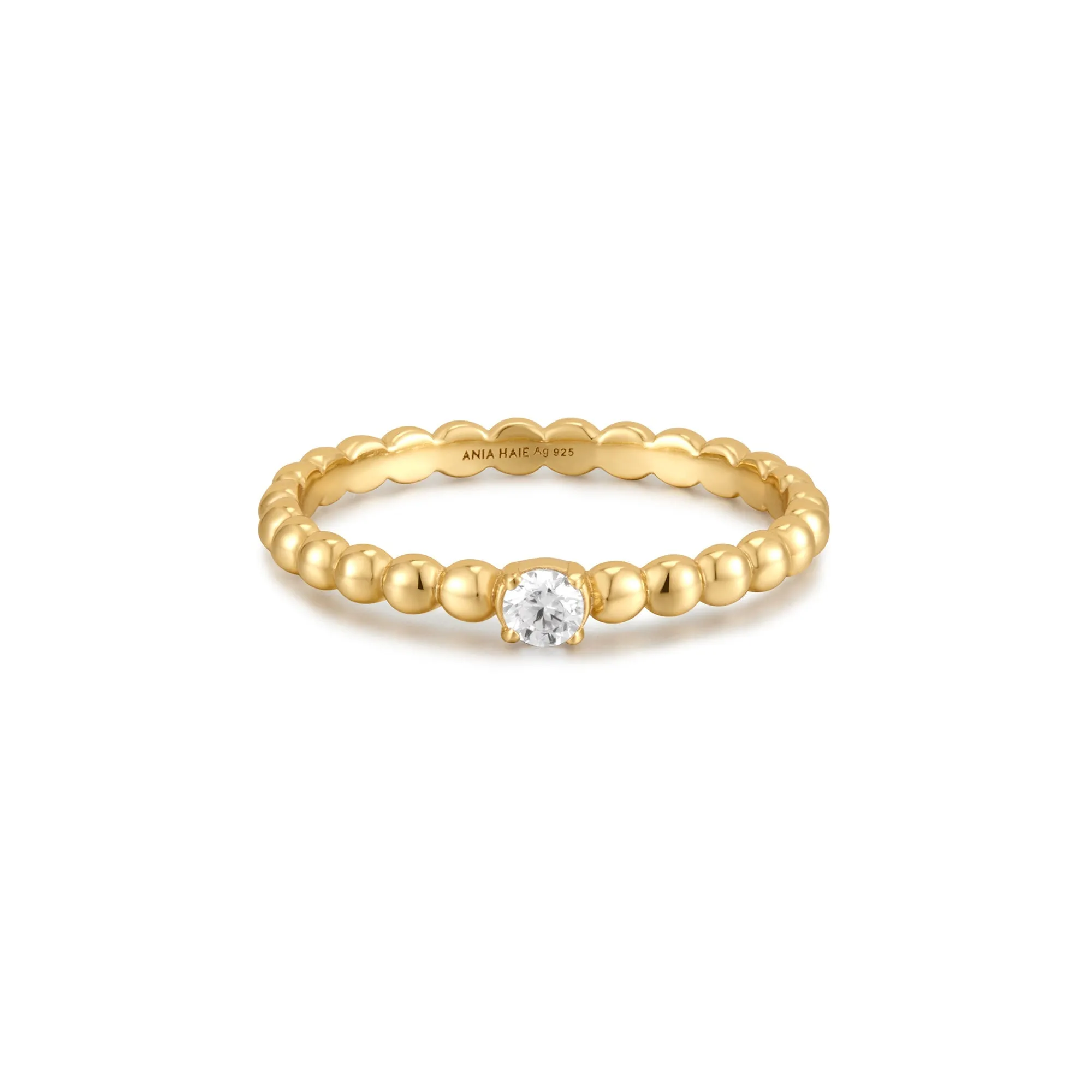Ania Haie - Ring Gold Round Dome Single Stud