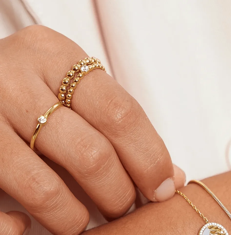 Ania Haie - Ring Gold Round Dome Single Stud