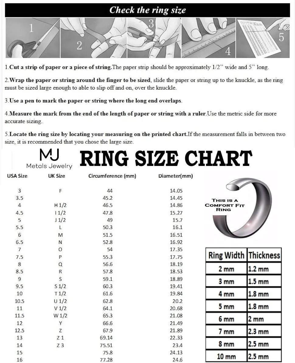 Black 8mm Ceramic Black Carbon Fiber Inlay Half Dome or Recessed Edge Wedding Band Comfort Fit Ring