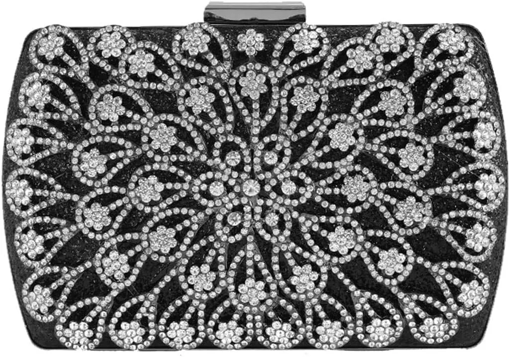 Bridal Wedding Purse Crossbody Sparkly Shoulder Rhinestone Evening for Women Crystal Clutch Glitter Handbag