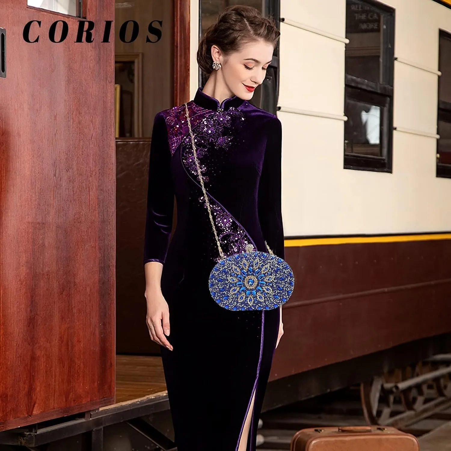 Bridal Wedding Purse Crystal Clutch Glitter Shoulder Crossbody Women Evening Rhinestone Clutch Purse Handbag