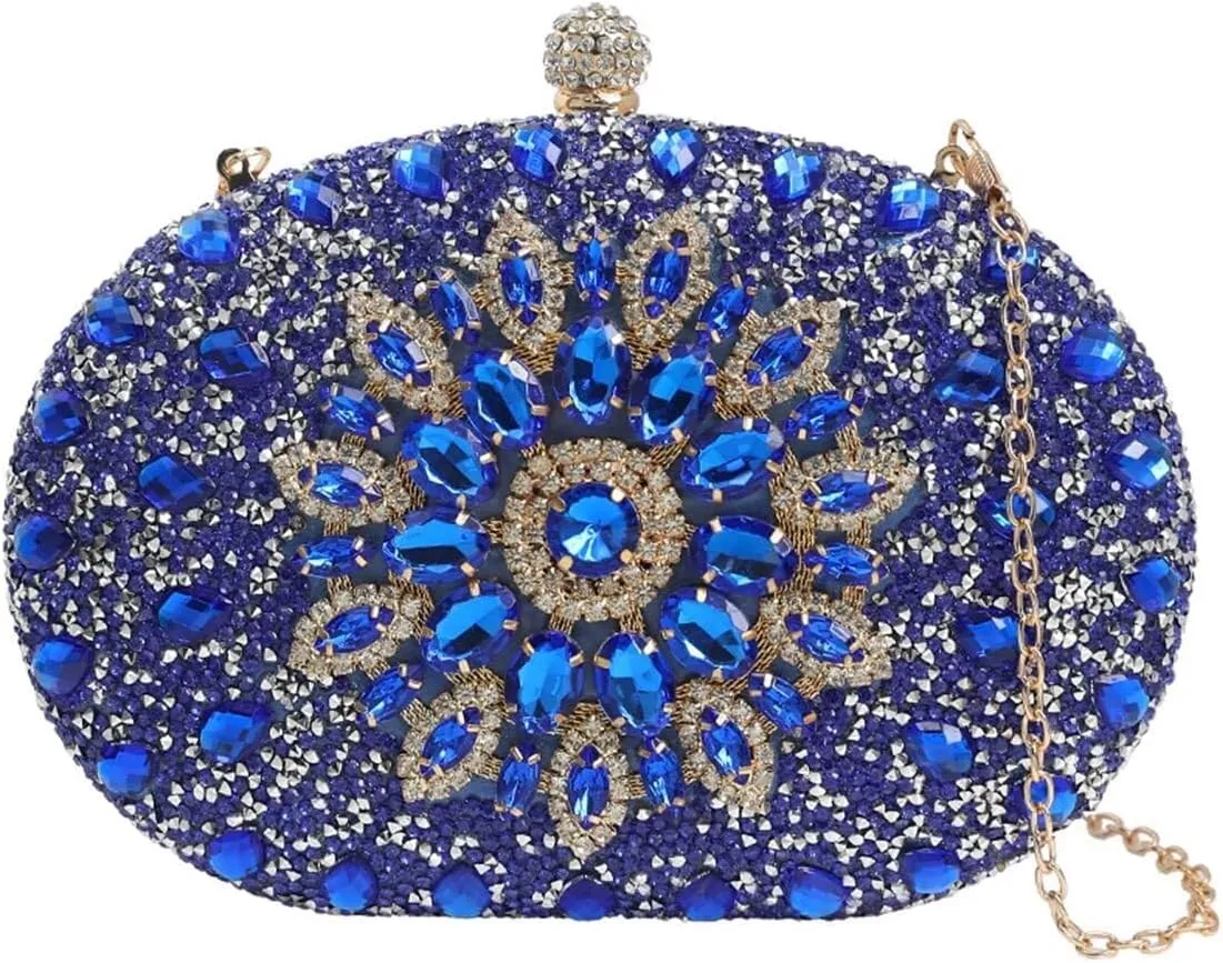 Bridal Wedding Purse Crystal Clutch Glitter Shoulder Crossbody Women Evening Rhinestone Clutch Purse Handbag