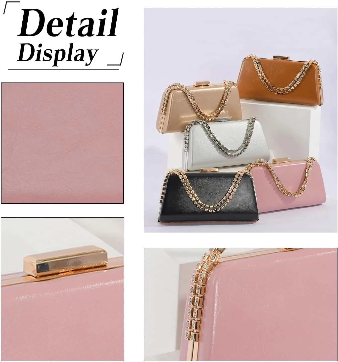 Bridal Wedding Purse Glitter Shoulder Crystal Crossbody Rhinestone Clutch Sparkly Evening for Women