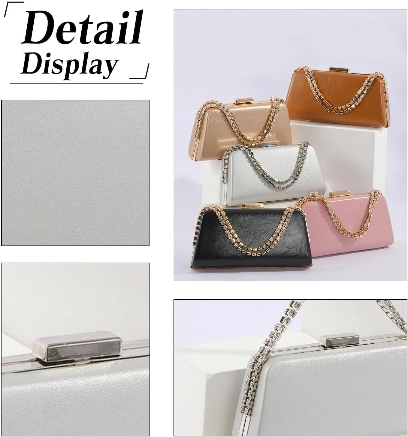 Bridal Wedding Purse Glitter Shoulder Crystal Crossbody Rhinestone Clutch Sparkly Evening for Women