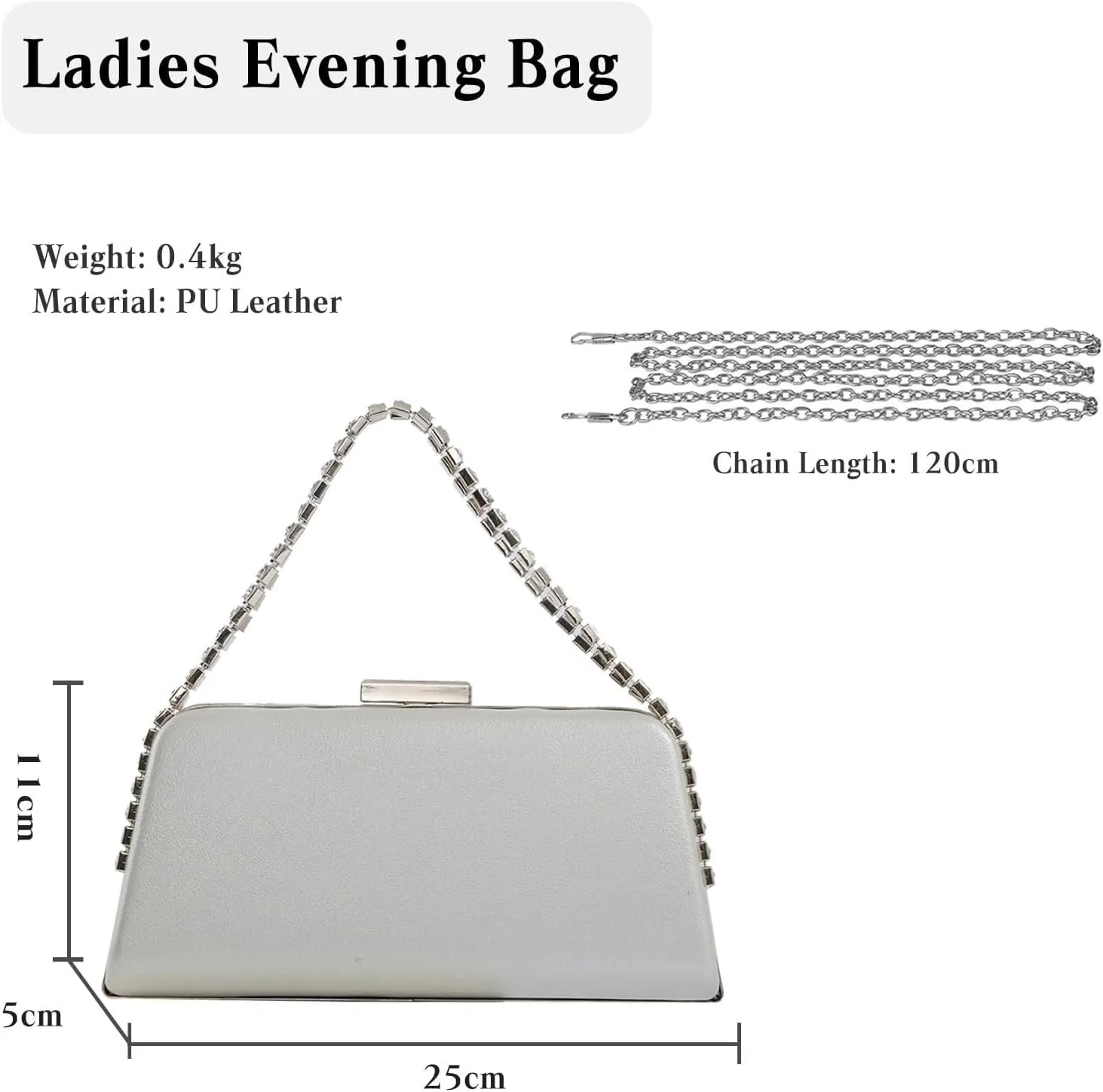 Bridal Wedding Purse Glitter Shoulder Crystal Crossbody Rhinestone Clutch Sparkly Evening for Women