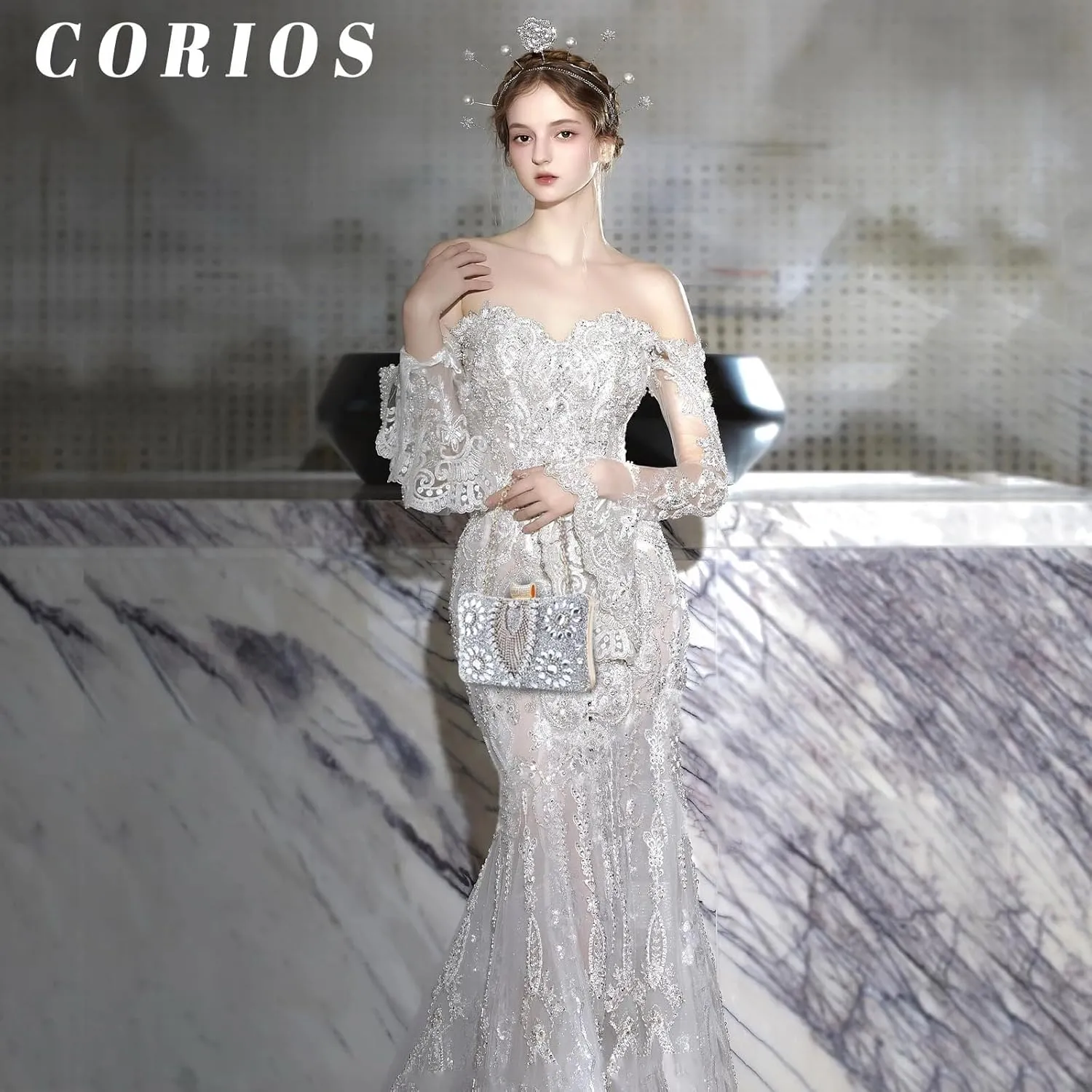 Bridal Wedding Purse Luxury Crystal Handbag Glitter Shoulder Women Rhinestone Evening Multicolor Clutch