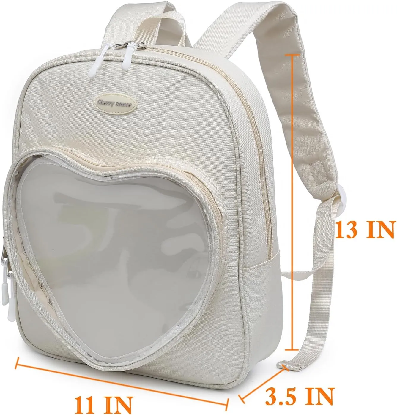 Canvas Ita Bag Backpack Heart Shaped Purse JK Uniform Bags for Anime Pins Display