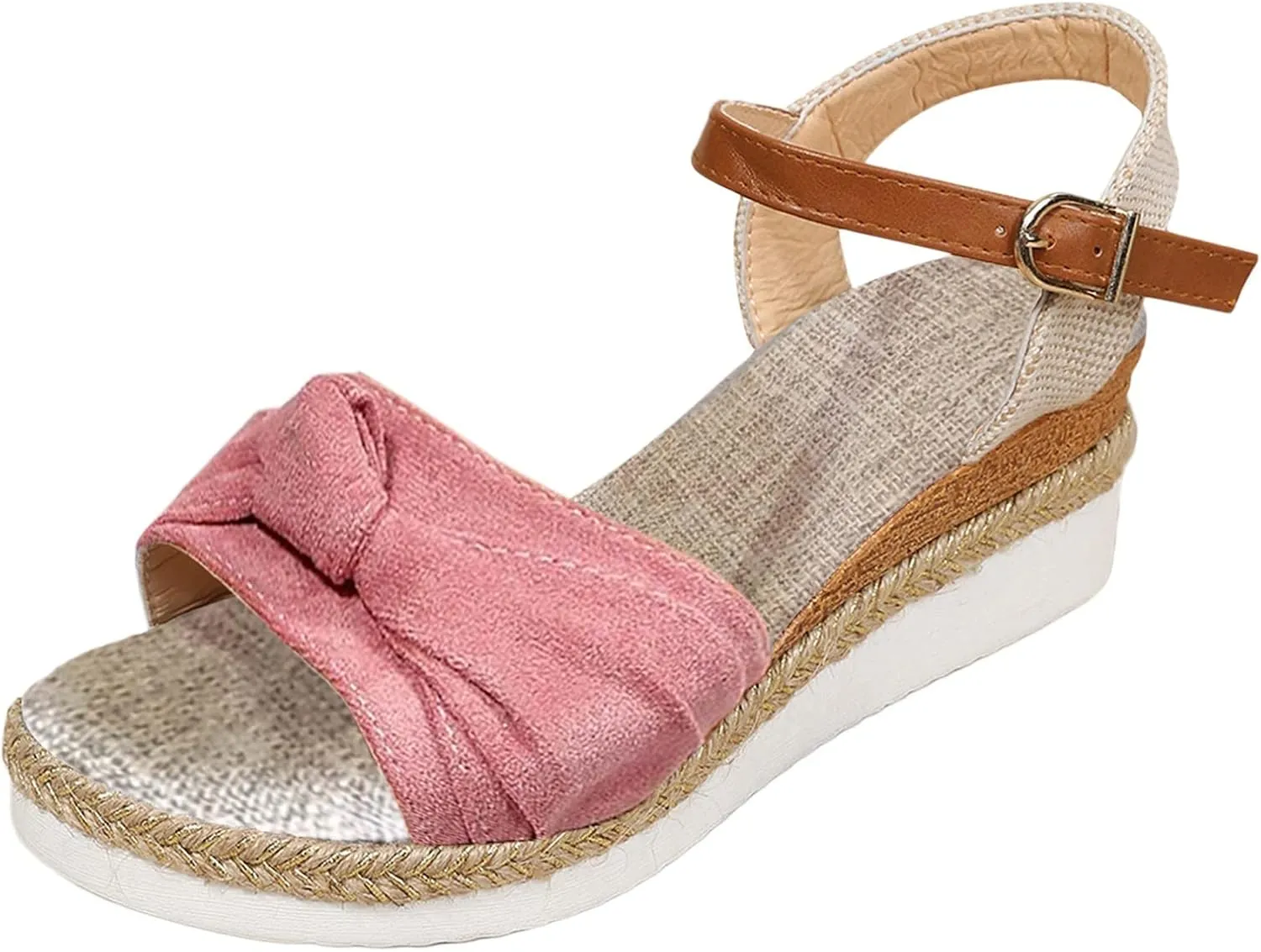 Cathalem Orthopedic Sandals for Women,Women Platform Slip on Sandals with Arch Support Wedge Sandals Summer Dressy Open Toe Beach Sandals