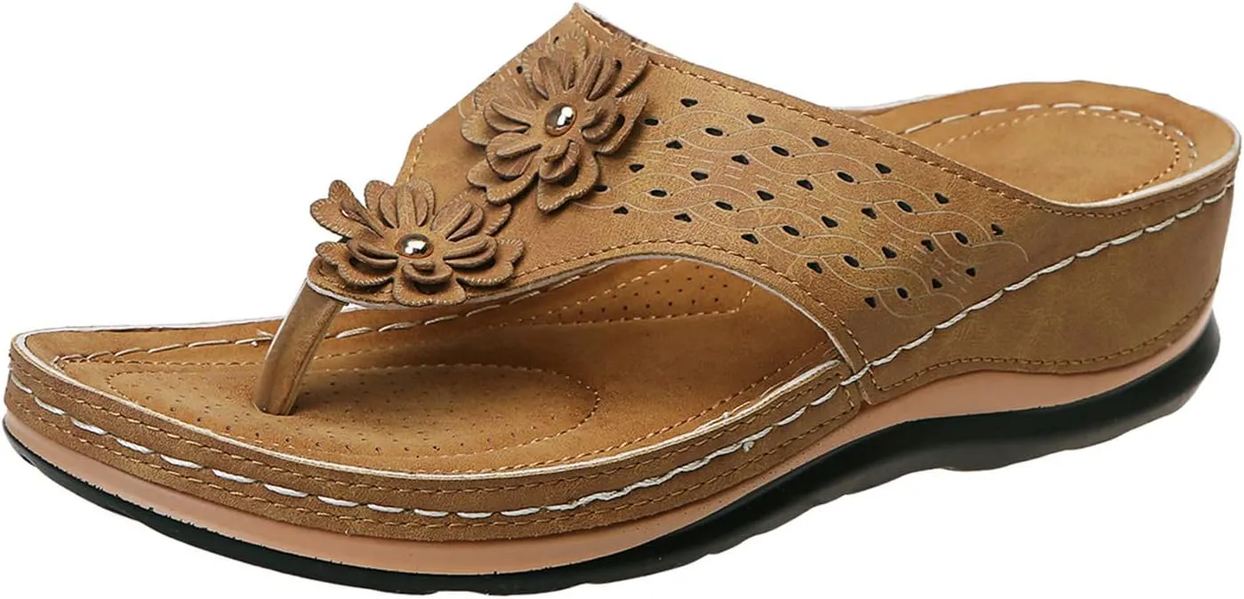 Cathalem Summer Sandals for Women 2024 Arch Support Sandals Flip Flops Comfortable Sandals Casual Orthotic Sandals