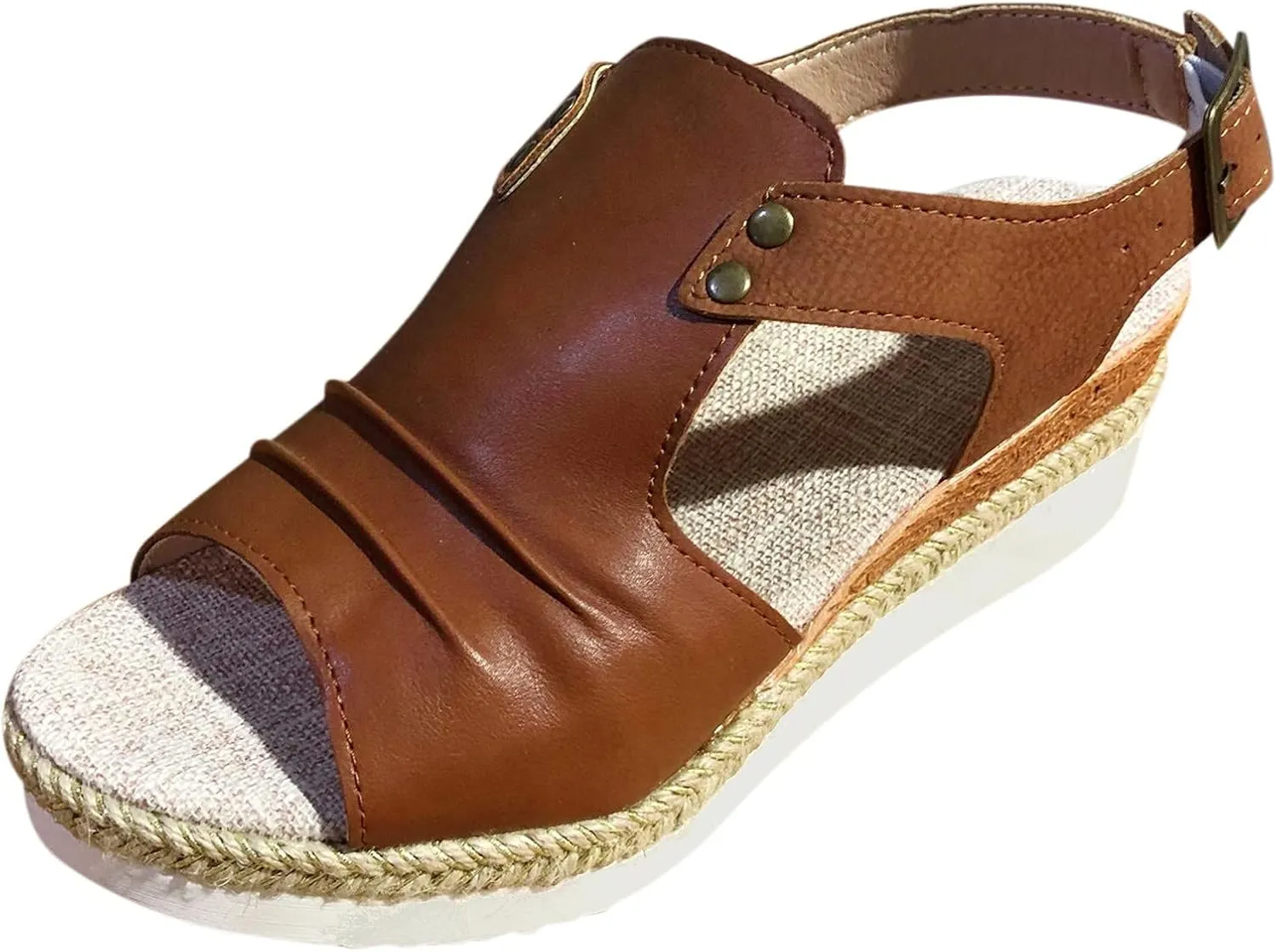 Cathalem Summer Sandals for Women 2024 Orthopedic Platform Sandals Espadrille Sandals Women Outdoor Beach Shoes