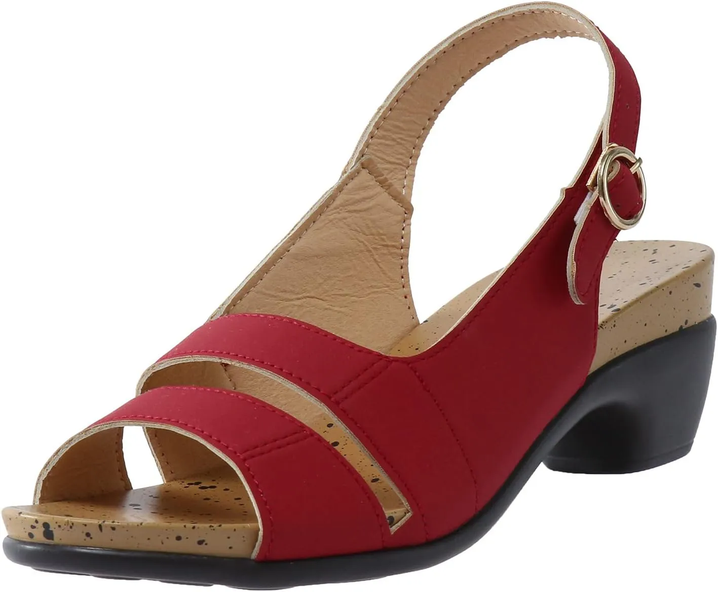 Cathalem Wedge Sandals for Women Sandals Women Summer Beach Sandals Black Sandals Flat Slippers Ring Toe Sandals