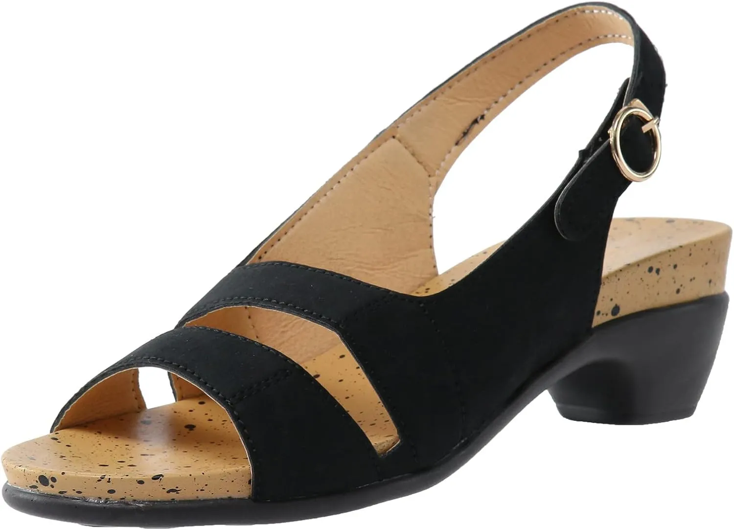 Cathalem Wedge Sandals for Women Sandals Women Summer Beach Sandals Black Sandals Flat Slippers Ring Toe Sandals