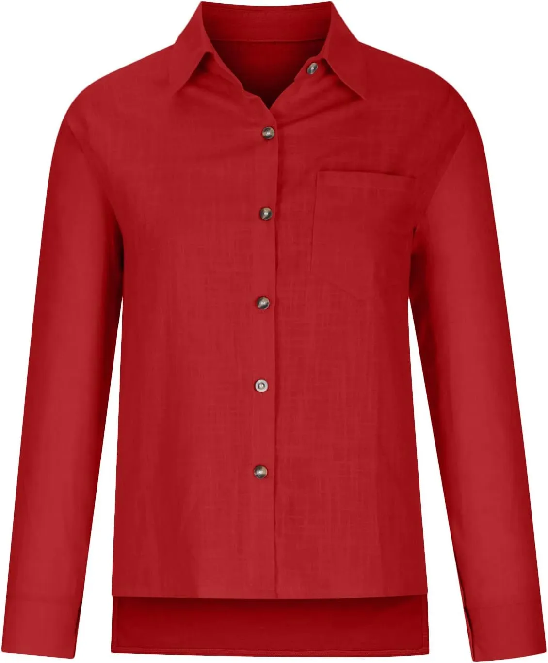 Ceboyel Women Long Sleeve Linen Shirts 2024 Button Down Summer Tops Cotton Gauze Trendy Blouse Dressy Causal Work Clothes