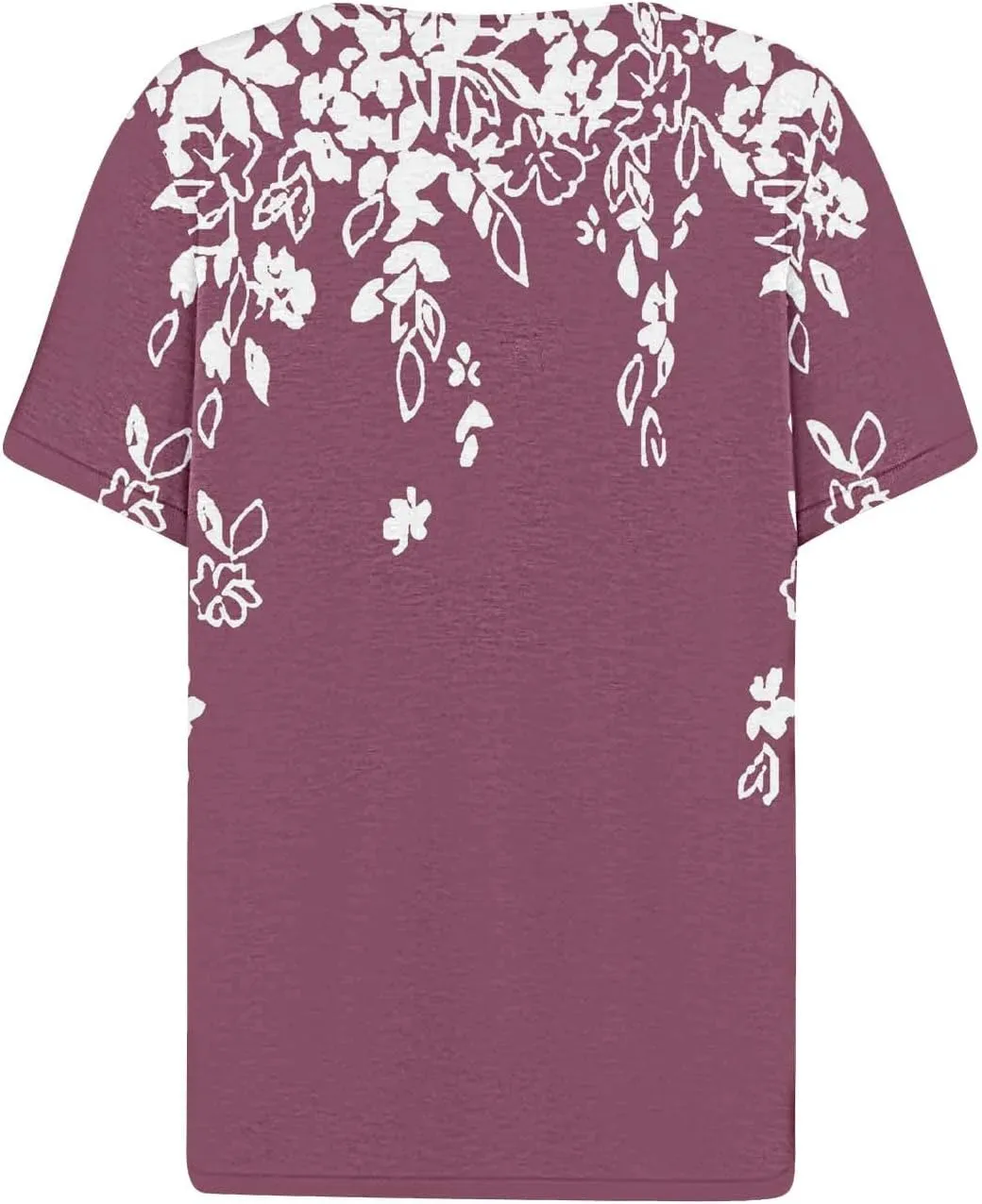 Ceboyel Womens Floral Print Summer Tops 2024 Dressy Causal Blouses Short Sleeve Henley Shirts Trendy Ladies Clothes