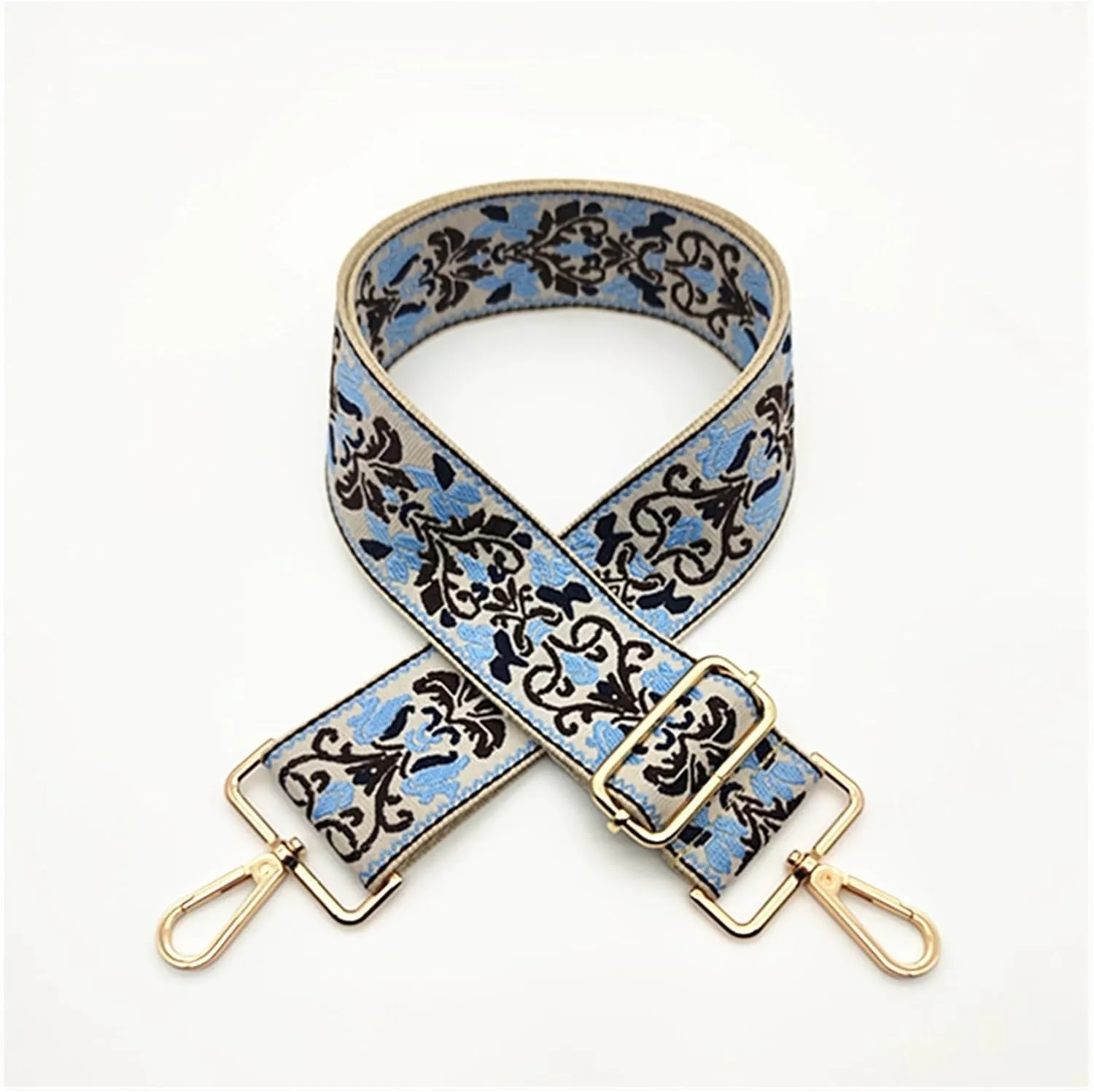 Chain Strap Fabric Bag Bag Straps Shoulder Straps Women's Handbag Replacement Shoulder Straps Accessories with Partially Adjustable Waist Belt Replacement Strap (Color : Light Blue, Size : Gold Hard