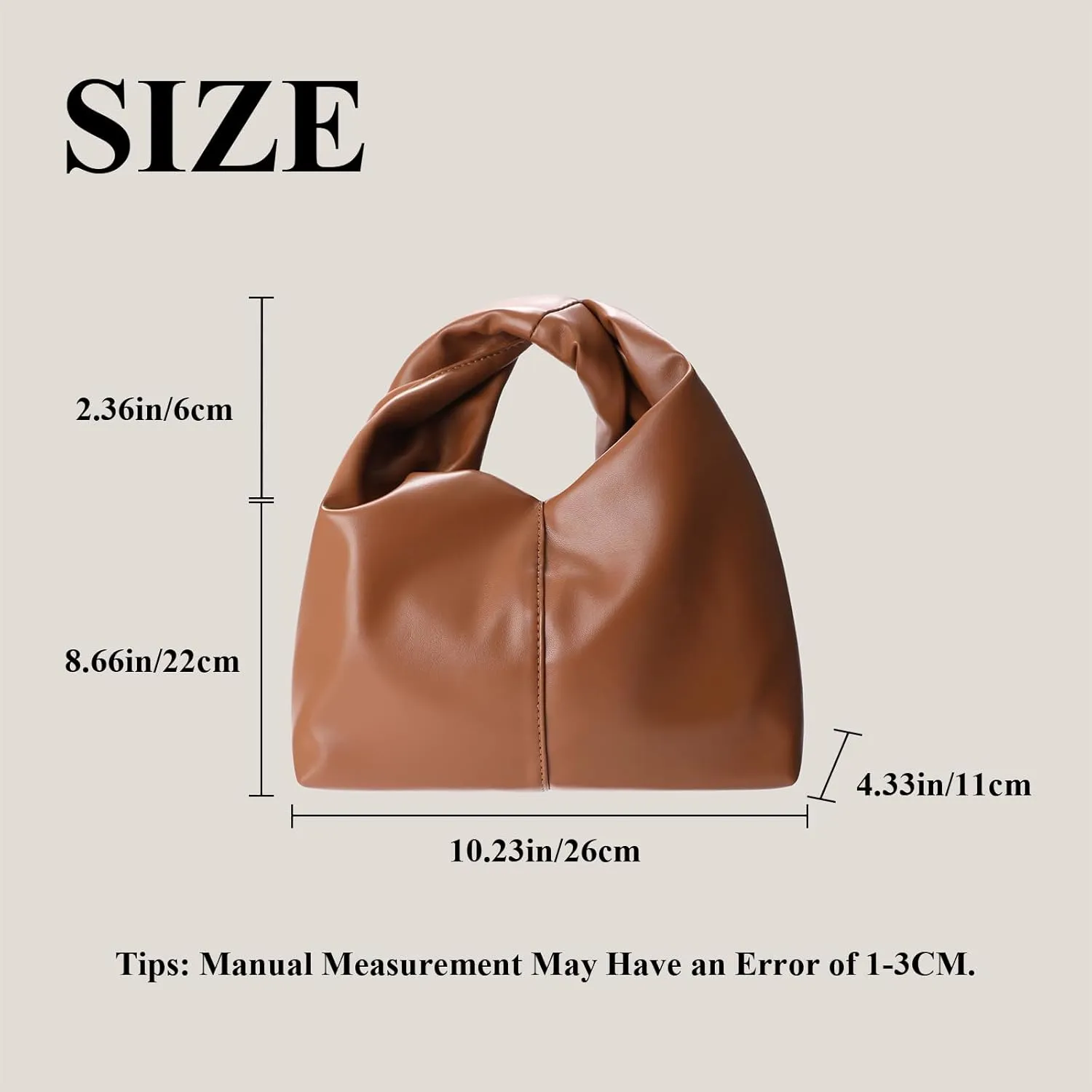 Comeon Women Clutch Purse Cloud Pouch Bag Small Ruched Hobo Tote Handbag Top Handle Soft Faux Leather Dumpling Clutch Bag