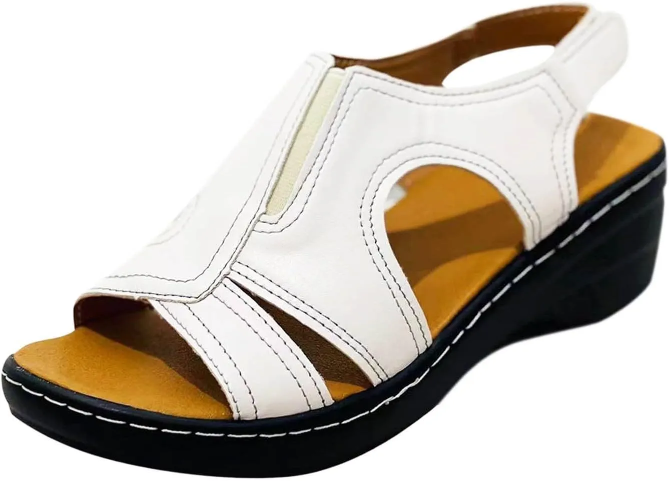 cooki Sandals for Women Dressy Summer Orthopedic Slides Flat Sandals Plantar Fasciitis Shoe Arch Support Platform Sandals