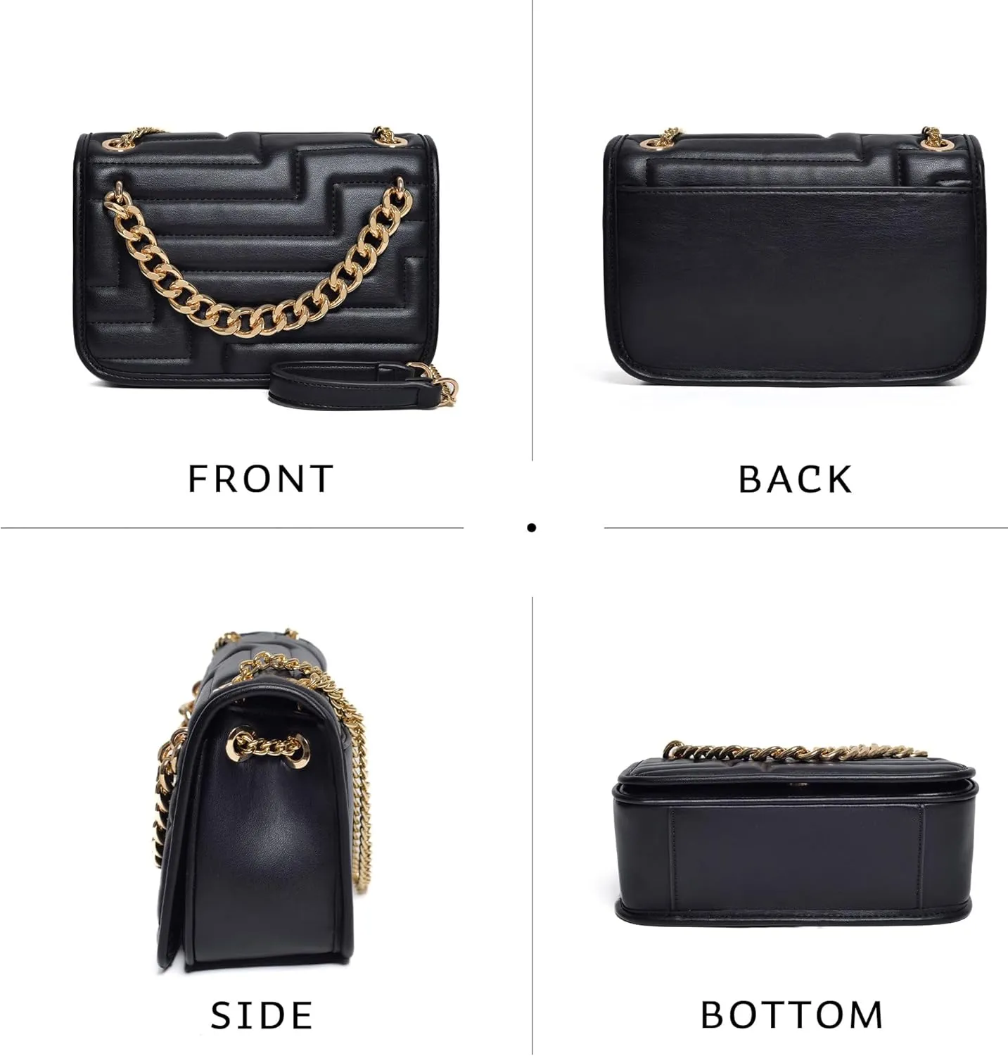 Crossbody Bags for Women,Vegan Leather Purses for Women,Small Shoulder Handbags with Chain Strap