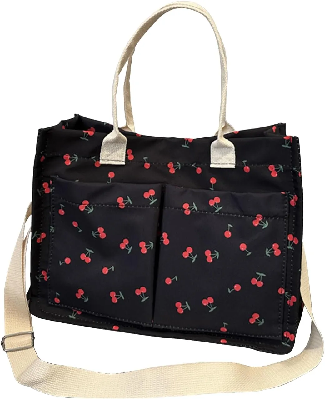 Cute Crossbody Bag Strawberry Purse Corduroy Tote Bag Fashion Chain Shoulder Handbag Canvas Bags For Women Girls
