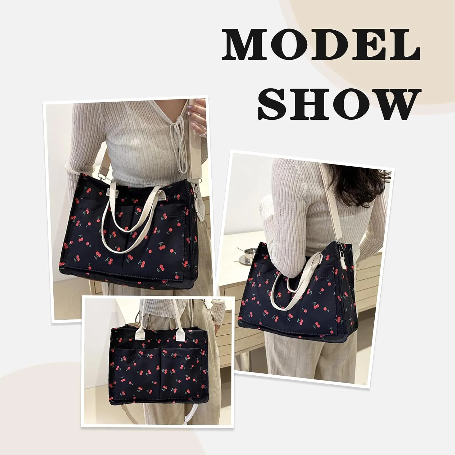 Cute Crossbody Bag Strawberry Purse Corduroy Tote Bag Fashion Chain Shoulder Handbag Canvas Bags For Women Girls