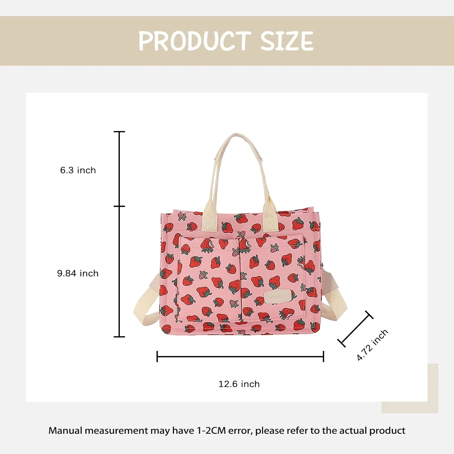 Cute Crossbody Bag Strawberry Purse Corduroy Tote Bag Fashion Chain Shoulder Handbag Canvas Bags For Women Girls