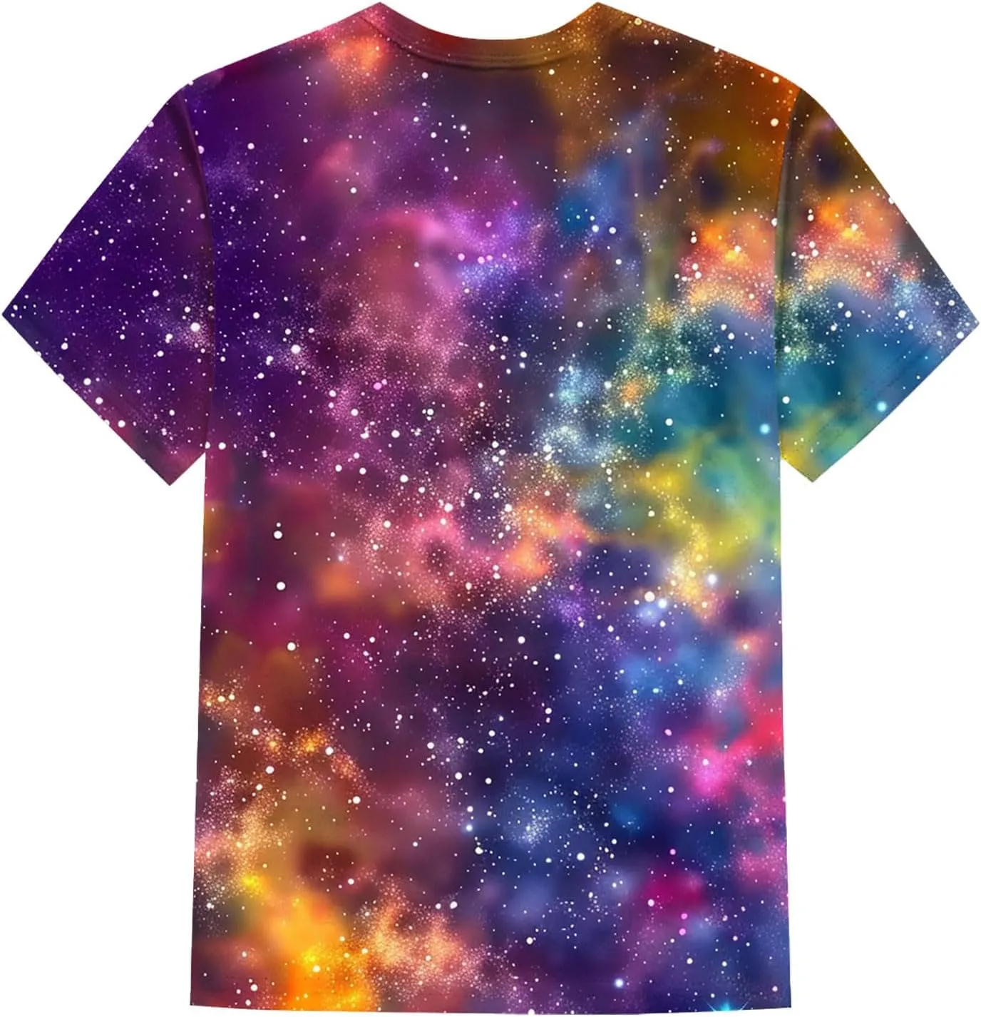 Cute Summer Tops for Women Galaxy Space Print Petite Shirts Casual Short Sleeve Crewneck Graphic Tees Blouses