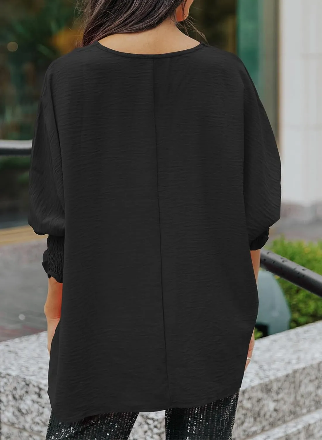 Dokotoo Womens Tops Dressy Casual Business Casual Blouses 3/4 Sleeve Shirts Summer Fashion Outfits Clothes 2025