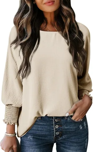 Dokotoo Womens Tops Dressy Casual Business Casual Blouses 3/4 Sleeve Shirts Summer Fashion Outfits Clothes 2025