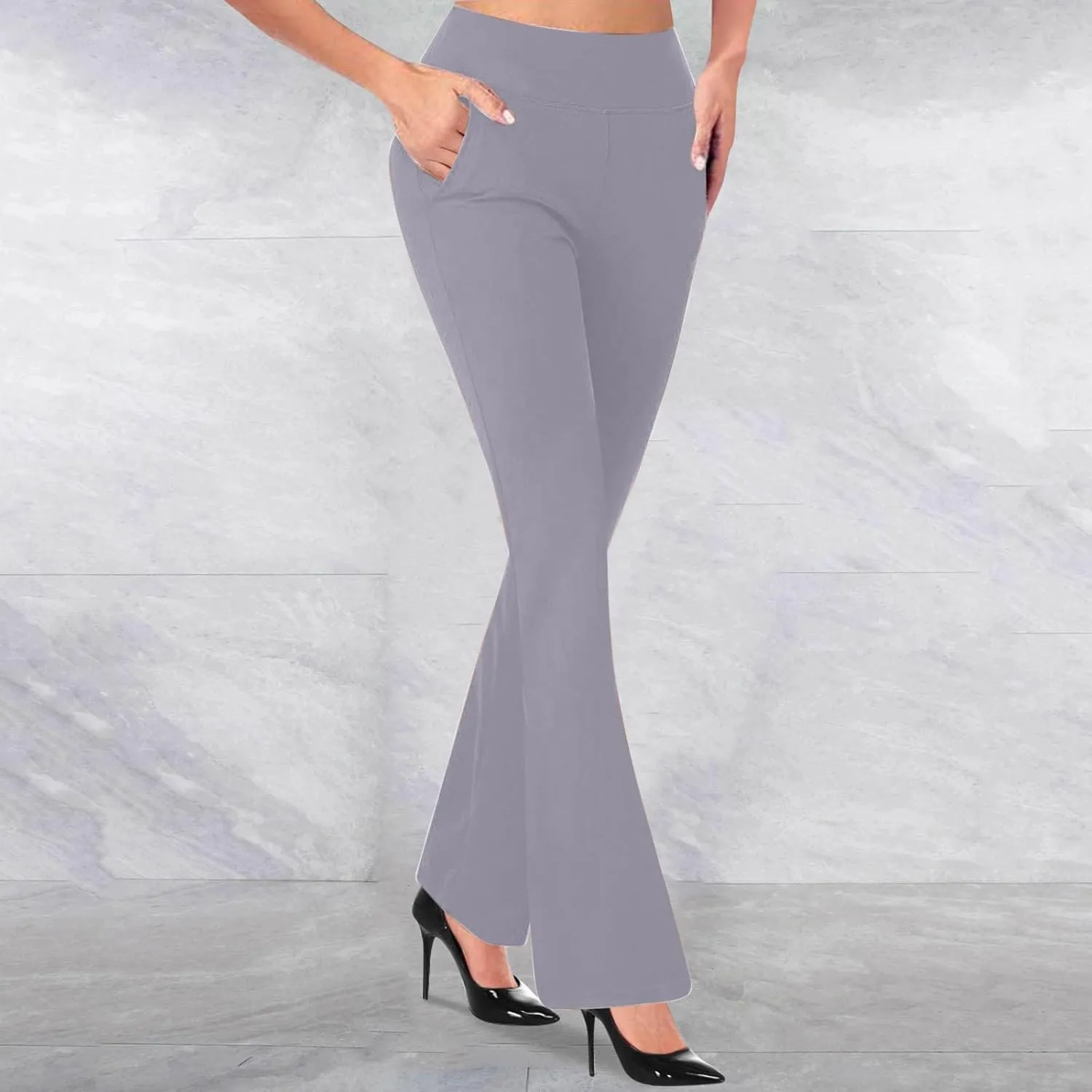 Dress Pants for Women Business Casual Work Pant High Waist Stretchy Trouser Pull On Office Slacks Summer Bootcut Pant