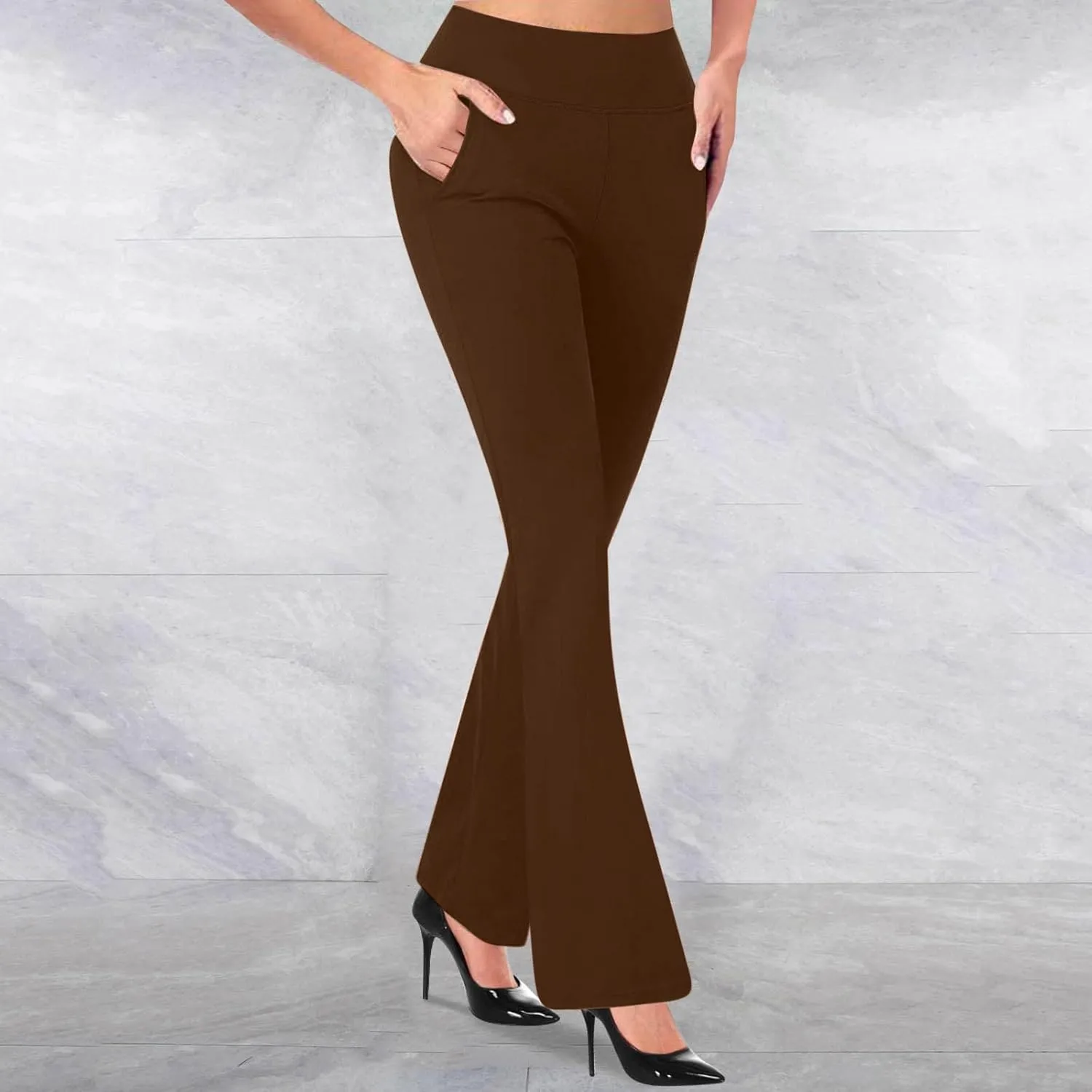 Dress Pants for Women Business Casual Work Pant High Waist Stretchy Trouser Pull On Office Slacks Summer Bootcut Pant