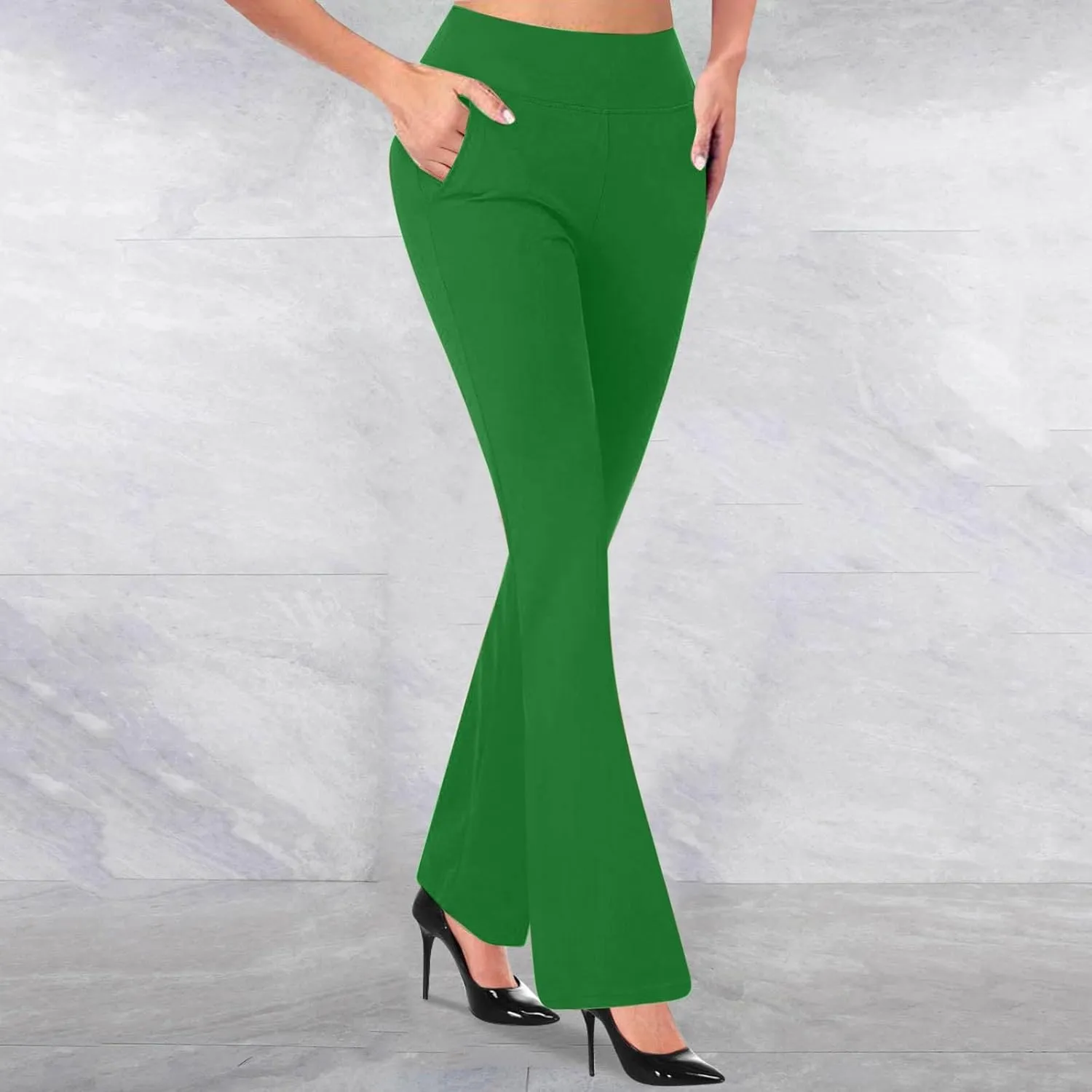 Dress Pants for Women Business Casual Work Pant High Waist Stretchy Trouser Pull On Office Slacks Summer Bootcut Pant