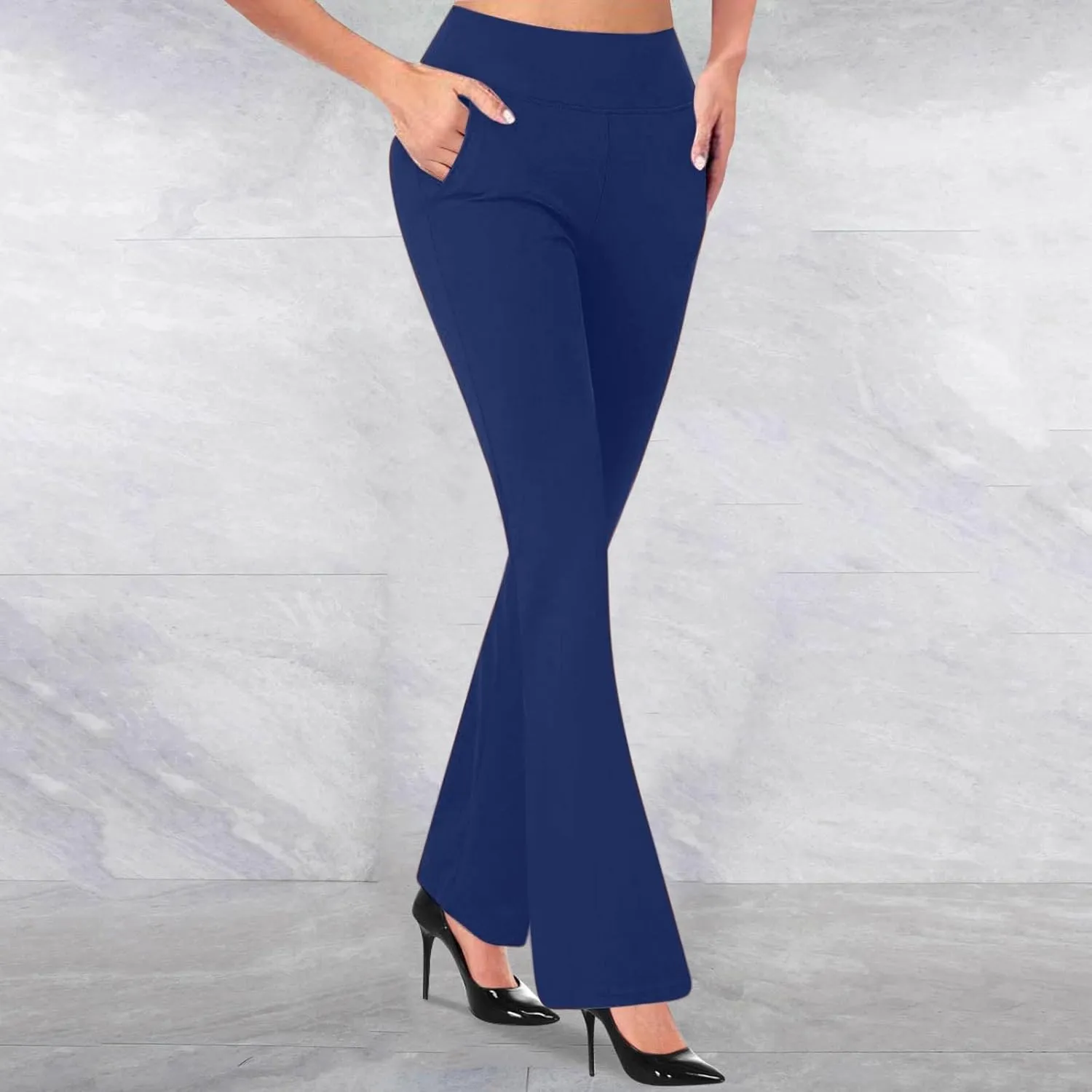 Dress Pants for Women Business Casual Work Pant High Waist Stretchy Trouser Pull On Office Slacks Summer Bootcut Pant