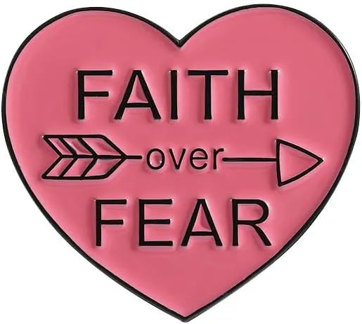 Enamel Pins for Backpacks Bag Hat Jacket Cute Stuff for Girl Women Button Pins Bag Charm FAITH OVER FEAR