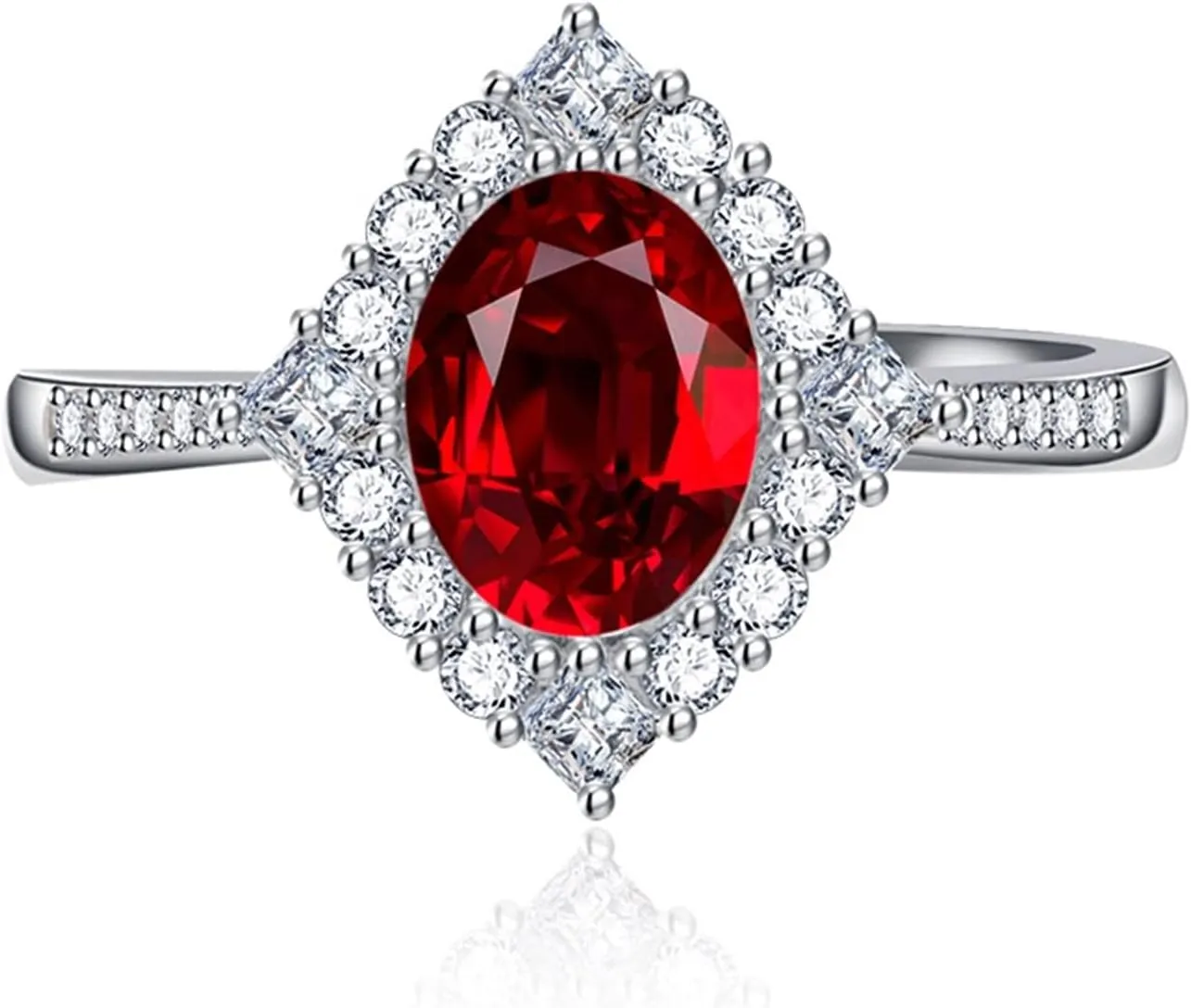 Finger Rings for Women, Thick Rings for Women Geometric Oval Shape Cubic Zircon Copper