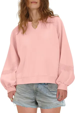 Gacaky Sweatshirt for Women Oversized Fleece Embroidered Crochet Hoodies Cropped Pullover Tops Comfy Fall Outfits Clothes