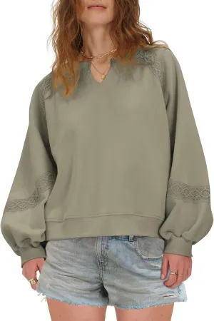 Gacaky Sweatshirt for Women Oversized Fleece Embroidered Crochet Hoodies Cropped Pullover Tops Comfy Fall Outfits Clothes