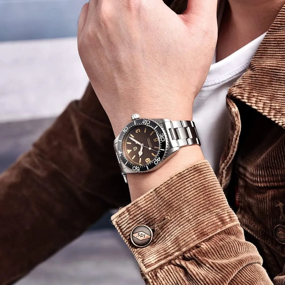 HaiQin PAGANI DESIGN Classic Men's Automatic Mechanical Watches Japanese NH35A Movement Rotatable Ceramic Bezel Waterproof Luminous Self-Winding Fashion Sports WristWatch