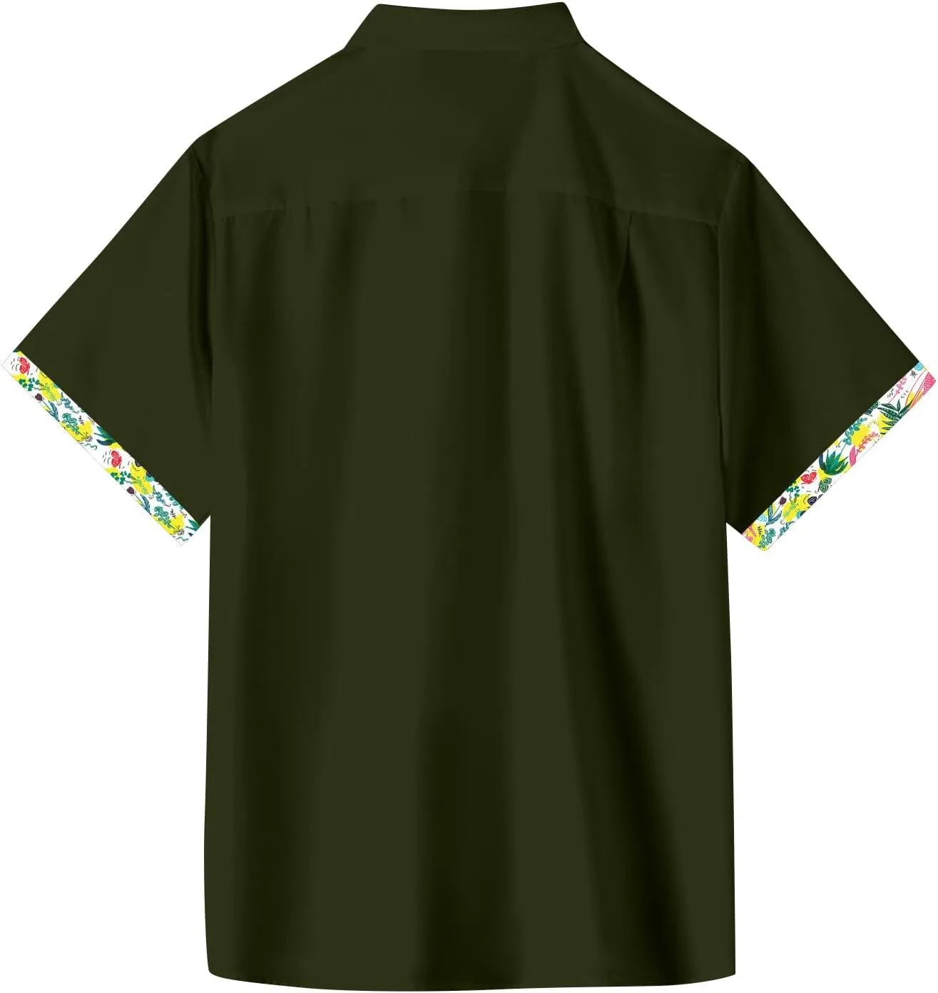 Hawaiian Shirt for Men Button Down Short Sleeve Blouse Stretch V Neck Blouses Summer Beach Aloha Shirts with Pocket