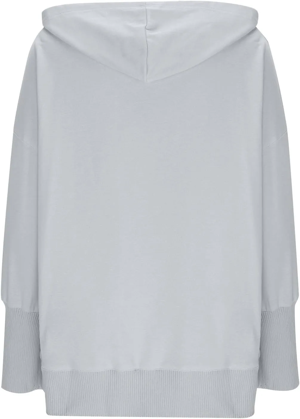 HGps8w Women's Half Button Oversized Hoodies, Casual Long Sleeve Loose Pullover Hooded Sweatshirt Trendy Tunic Blouses