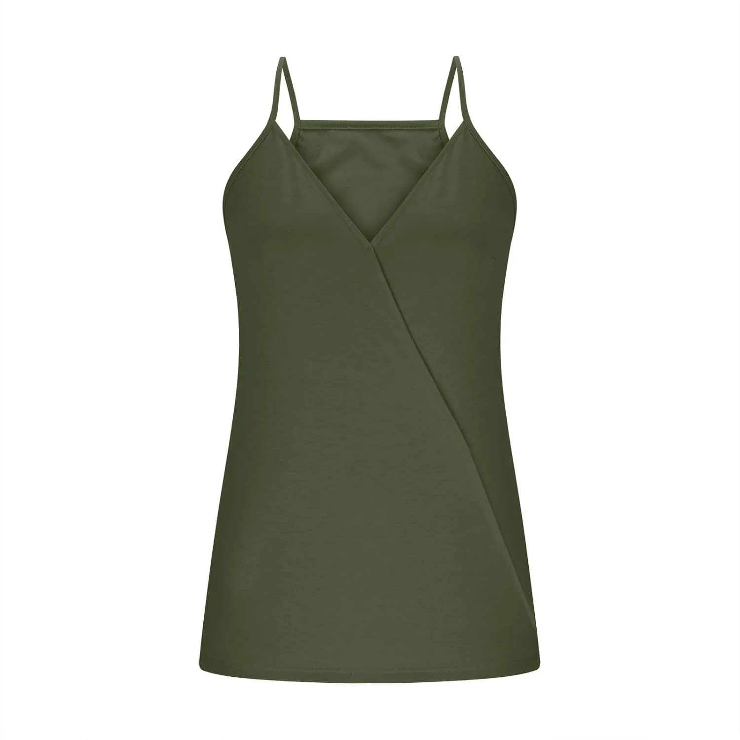HGps8w Women's Loose Wrap Camisole Sexy 2025 Summer V Neck Spaghetti Straps Casual Sleeveless Tank Tops