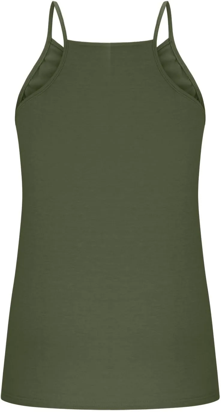 HGps8w Women's Loose Wrap Camisole Sexy 2025 Summer V Neck Spaghetti Straps Casual Sleeveless Tank Tops
